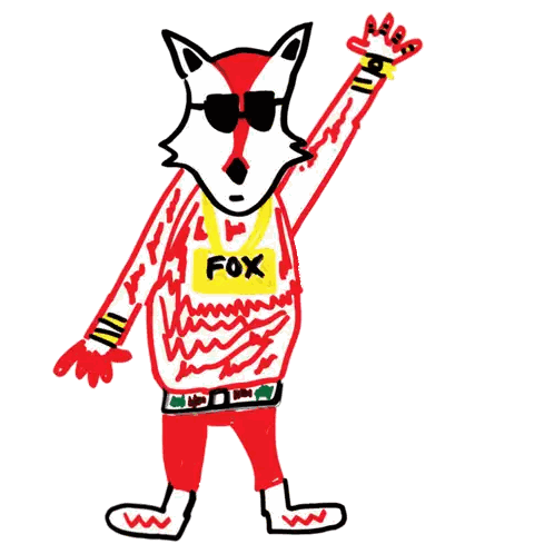Fox Wearing Sweater That Says Fox