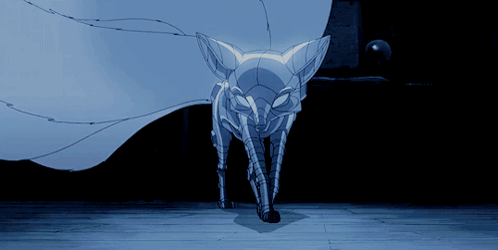 Fox with White Cloth Covering Head