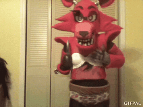 Foxy Five Nights At Freddy's Funny Cosplay GIF