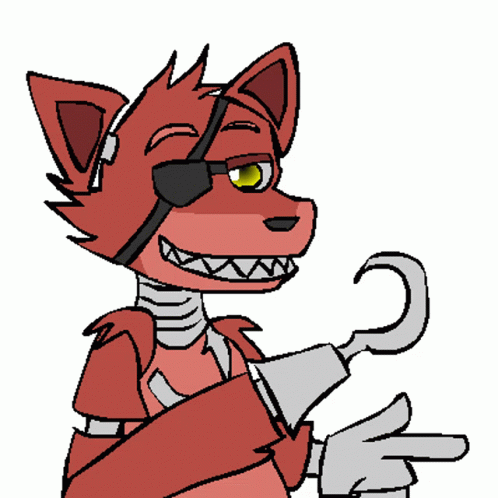 Animated Foxy Fnaf Pointing GIF
