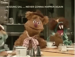 Fozzie Bear Kissing Sal Facepalm GIF