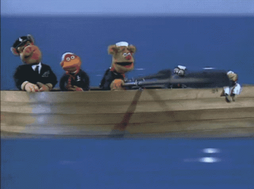 Fozzie Bear Row The Boat With Friends GIF