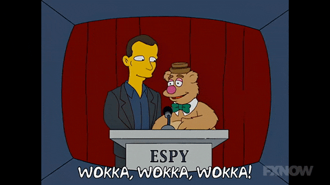 Fozzie Bear Wokka Simpsons GIF