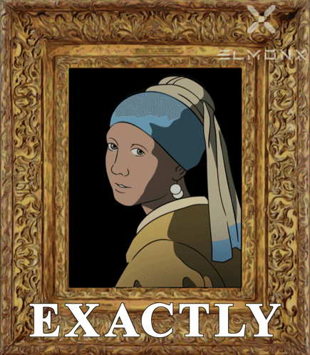 Framed Girl With Pearl Earring Saying Exactly
