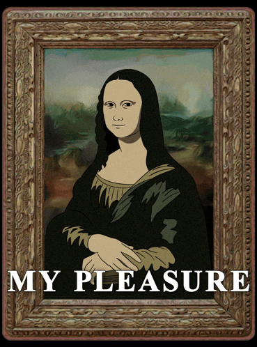 Framed Picture of Woman Saying My Pleasure