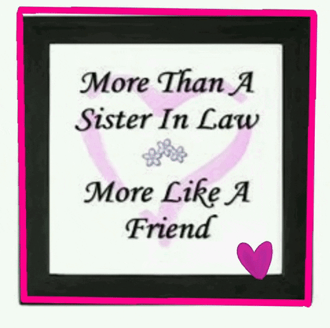 Framed Picture Saying More Than a Sister in Law More Like a Friend