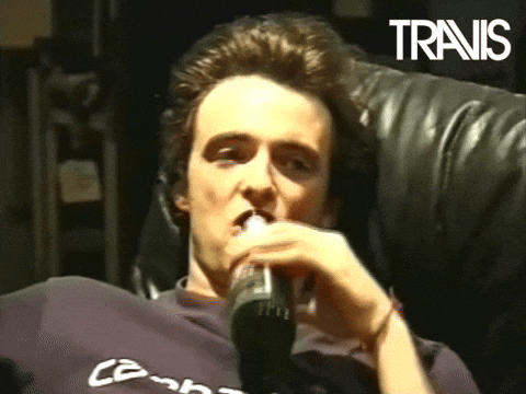 Fran Healy Burp After Drinking Beer GIF
