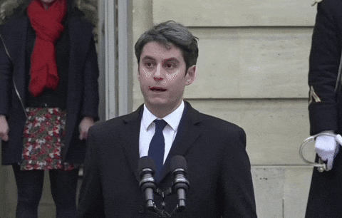 France Prime Minister Gabriel Attal Speech GIF
