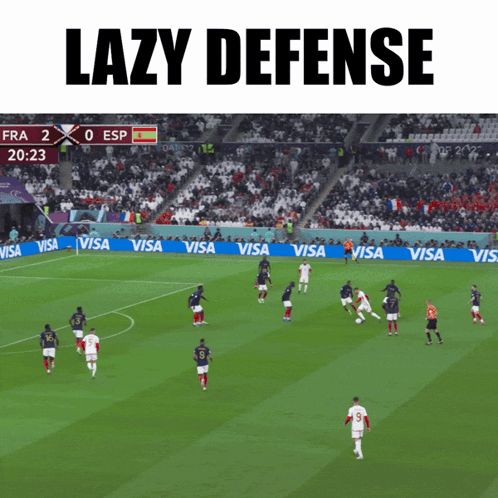 France vs Spain Soccer Game with Visa Ads