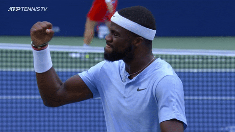 Francis Tiafoe Cheering GIF