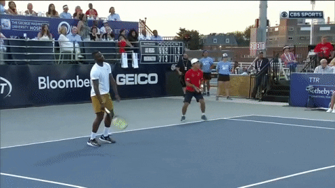 Francis Tiafoe Kneeling On The Ground GIF