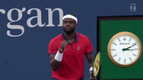 Francis Tiafoe Showing His Fist GIF