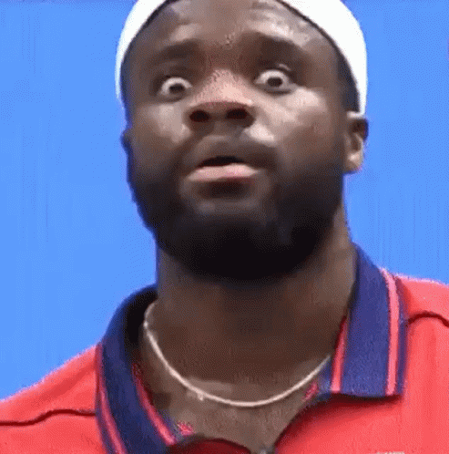 Francis Tiafoe Widened Eyes GIF