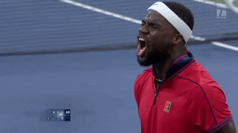 Francis Tiafoe Yelling GIF