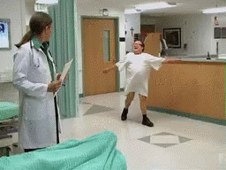 Frank Reynolds Daning In The Hospital GIF