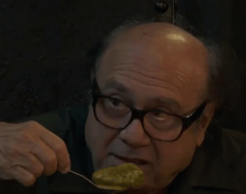 Frank Reynolds Eating Aggresively GIF