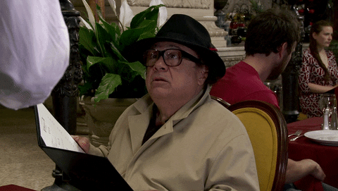 Frank Reynolds Ordering Food GIF