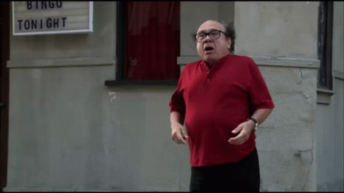 Frank Reynolds Shouting Desperately GIF