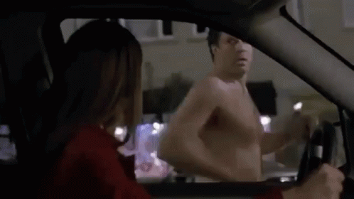Frank The Tank Running Topless GIF