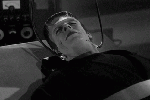 Frankenstein Monster Experiment Old Movie Clip GIF