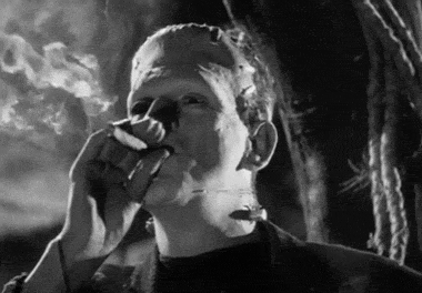 Frankenstein Monster Smoking GIF