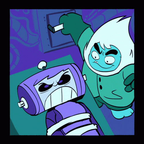Frankenstein Robot Electrocuted Cartoon GIF