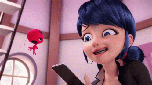 Frantic Marinette Running Late GIF