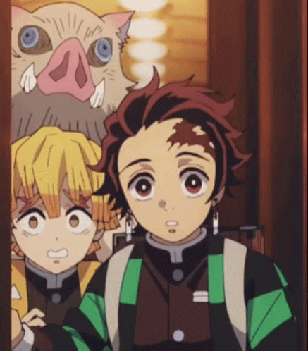 Frantic Nezuko And Tanjiro Running GIF