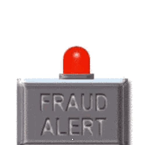 Fraud Alert Sign With Red Light GIF