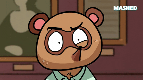 Frazzled Animal Crossing Bear GIF