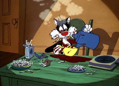 Frazzled Sylvester Looney Tunes GIF
