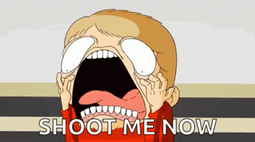 Freaking Out Cartoon Shoot Kill Me Now GIF