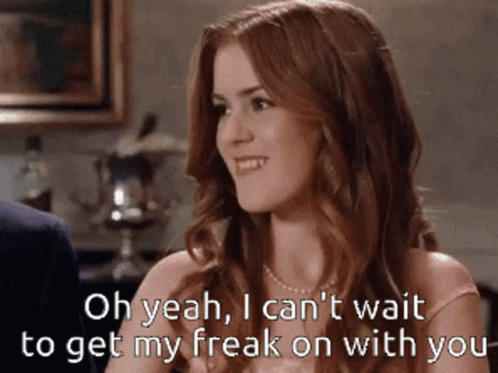 Freaky Isla Fisher Excited Reaction GIF