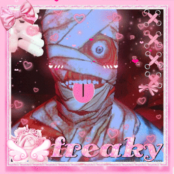 Freaky Mummy with Pink Tongue