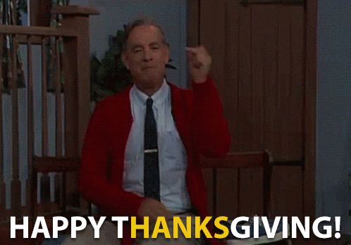 Fred Rogers Animated Happy Thanksgiving GIF
