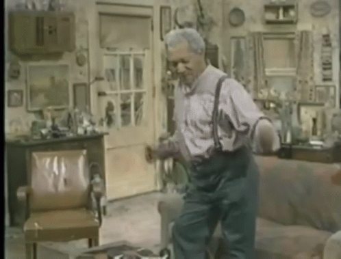 Fred Sanford Wiggle Jiggle Dance GIF