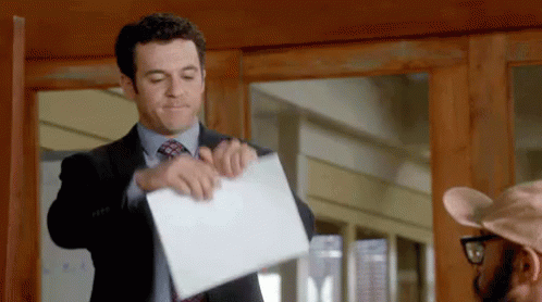 Fred Savage Tearing Paper GIF