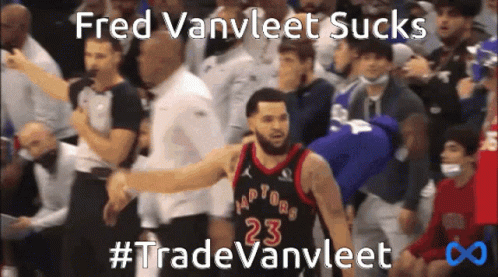 Fred Vanvleet Sucks #Tradevanvleet Is Written On A Basketball Player GIF