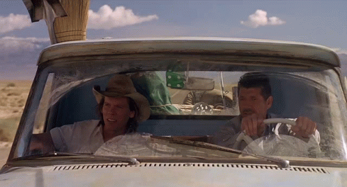 Fred Ward Driving The Car GIF