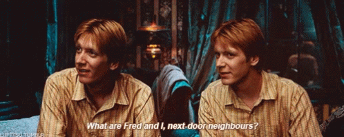 Fred Weasley Next Door Neighbours GIF