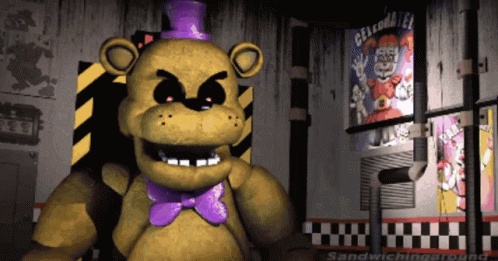 Fredbear Dancing Disappointed Reaction GIF
