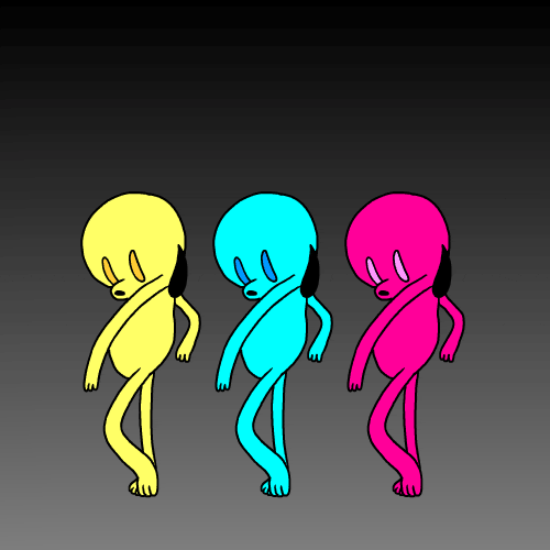 Fredbear Dancing Tri Colored Figure GIF