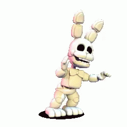 Fredbear Dancing White Rabbit Side To Side GIF