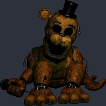 Fredbear Dancing Withered Golden Freddy GIF