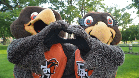 Freddie And Frieda The Falcon Doing Heart Sign GIF