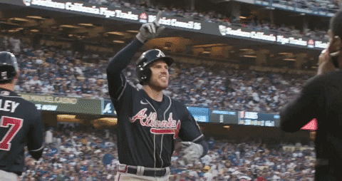 Freddie Freeman Arm Up GIF
