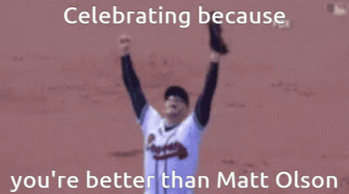 Freddie Freeman Celebrating Better Than Matt Olso GIF