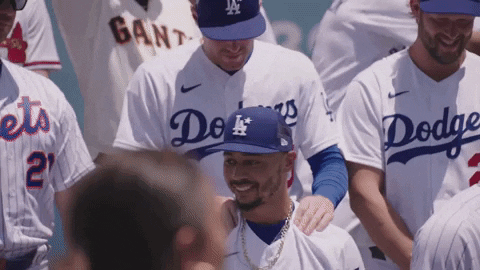 Freddie Freeman Dodgers Team Dug Out GIF