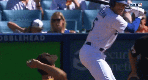 Freddie Freeman Hitting The Ball GIF