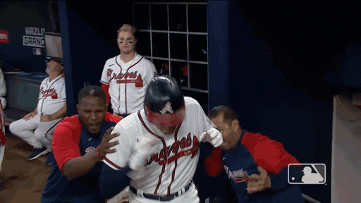 Freddie Freeman Hype Shouting GIF